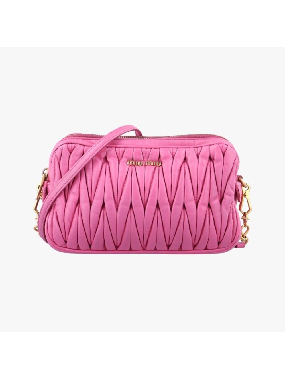 Miu Miu Matelasse Pink Leather